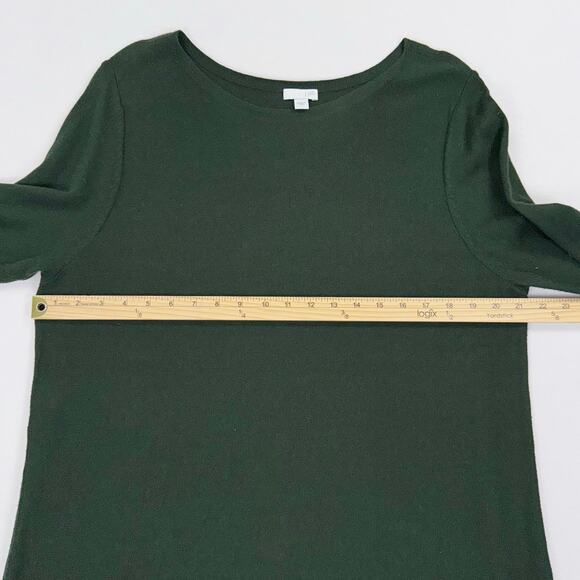 J Jill Women's Olivia Boatneck Tunic Sweater Large Hunter Green - Picture 11 of 12